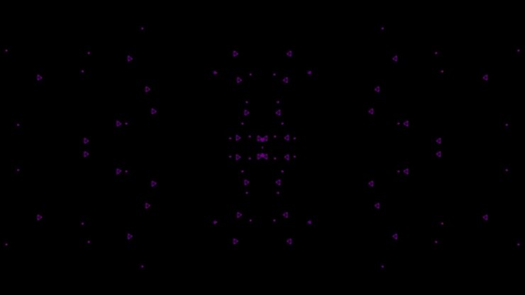 Abstract Purple Geometric Pattern Pulsing on Black Background