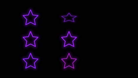 Neon-purple-stars-pattern-in-rows