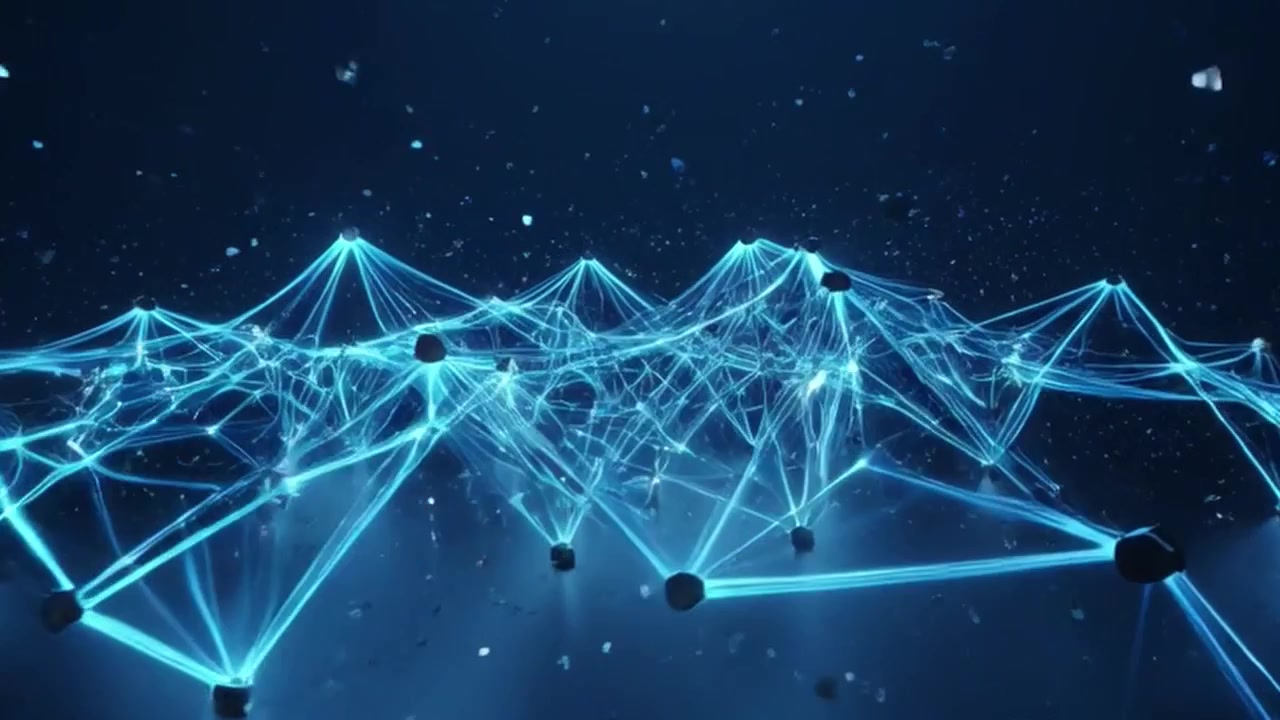 Abstract Digital Network Expanding and Contracting in Dark Space