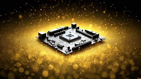delving into the fascinating world of computer technology, highlighted by a radiant microchip set against a dazzling backdrop