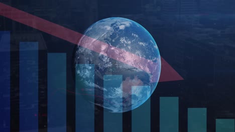 animación del procesamiento de datos en todo el mundo