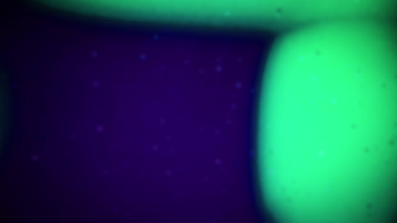 Dynamische groene en paarse abstracte lichtlekken overgang