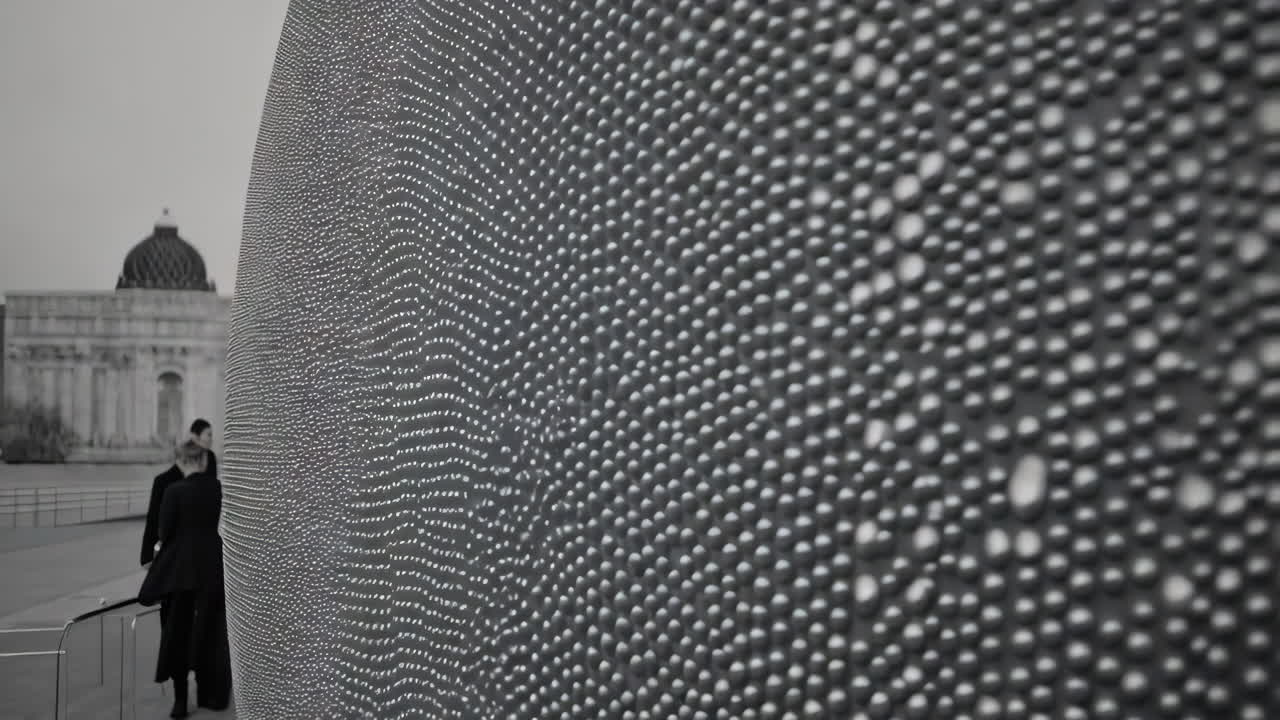 Modern Architectural Detail with People