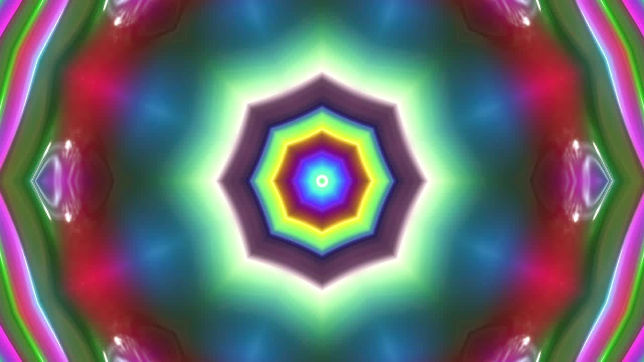 la animación abstracta, el fondo líquido, la hermosa película de pintura digital, la película de fondo abstracto, el video de stock de animación de kaleidoscopio.