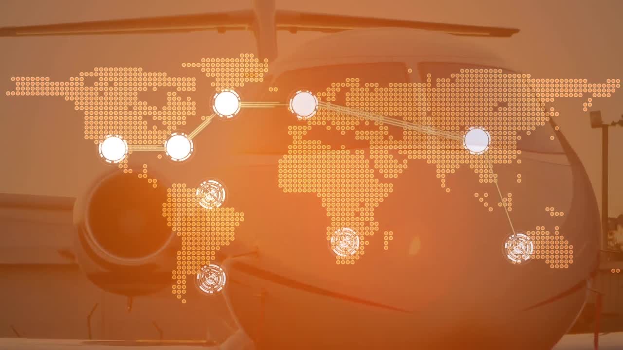 Premium stock video - Animation of network of connections over world ...