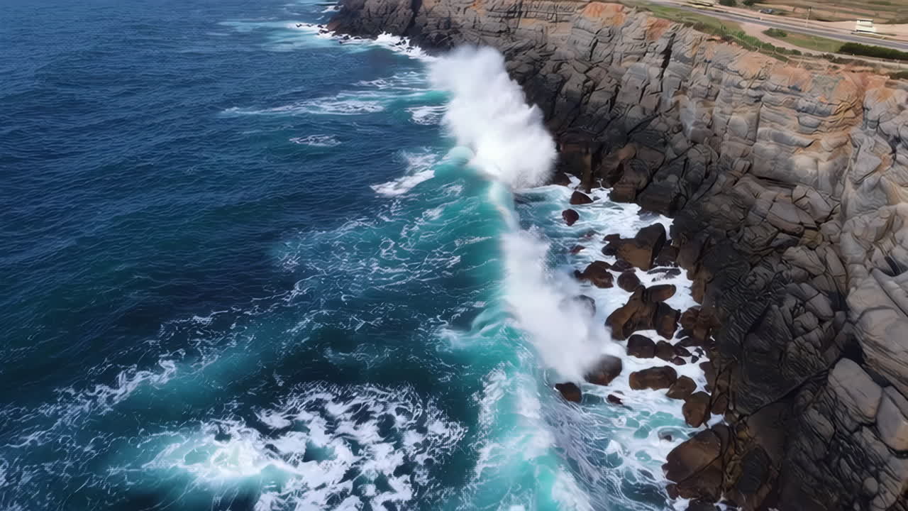 Coastal Cliffs and Powerful Waves