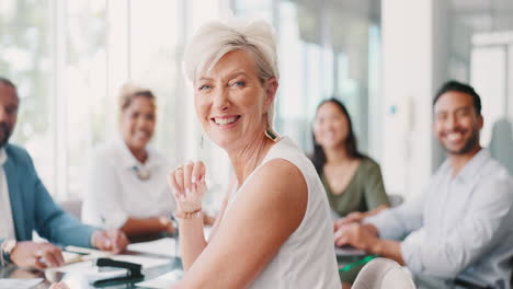 Mature-business-woman,-face-and-smile-for-meeting