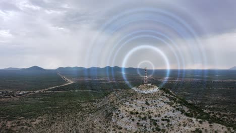 animación de una torre de transmisión