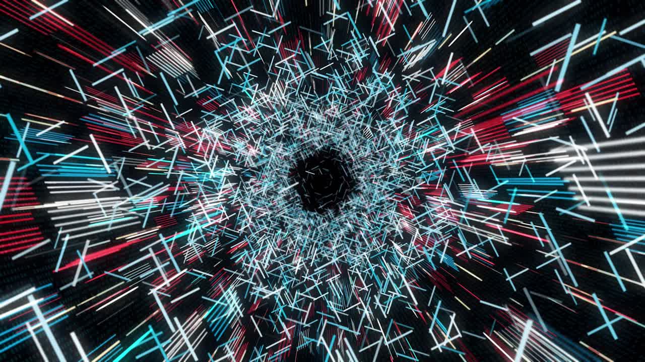 abstracto colorido túnel de líneas