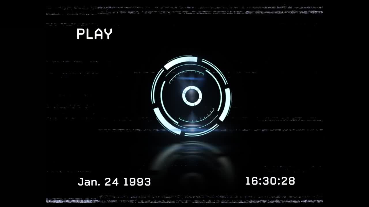 animación de escaneo de alcance y procesamiento de datos sobre pantalla con fallo