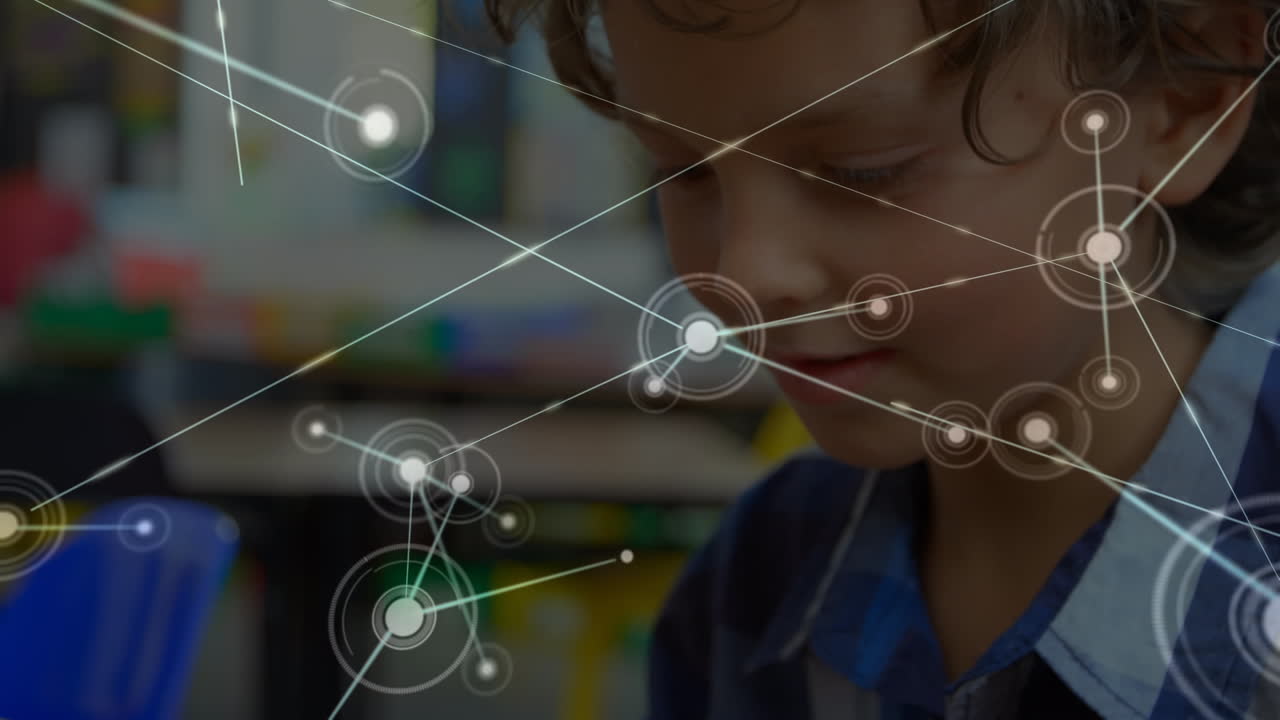 카우카스 학생에 대한 연결 네트워크의 애니메이션