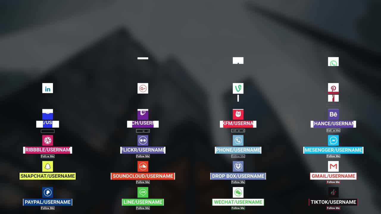 Social Media Lower third V1 - Video Template