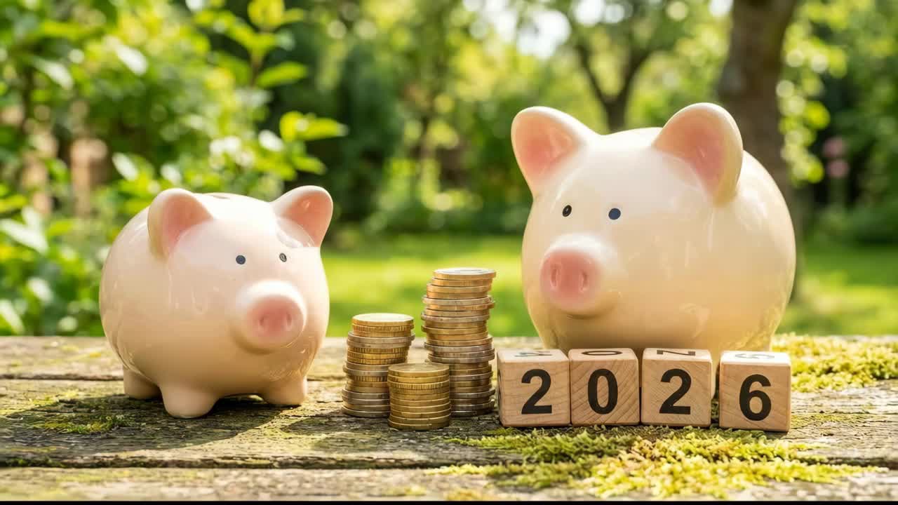 Piggy Banks and Coins Representing Savings and Financial Planning
