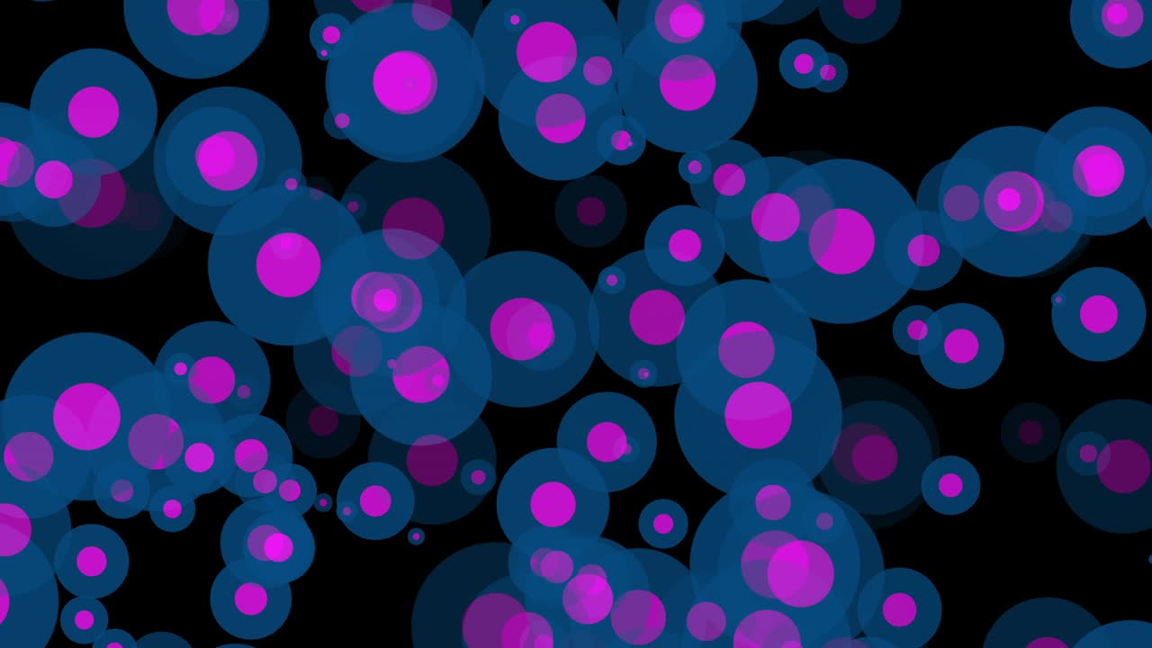 Black background with moving donut shaped circle