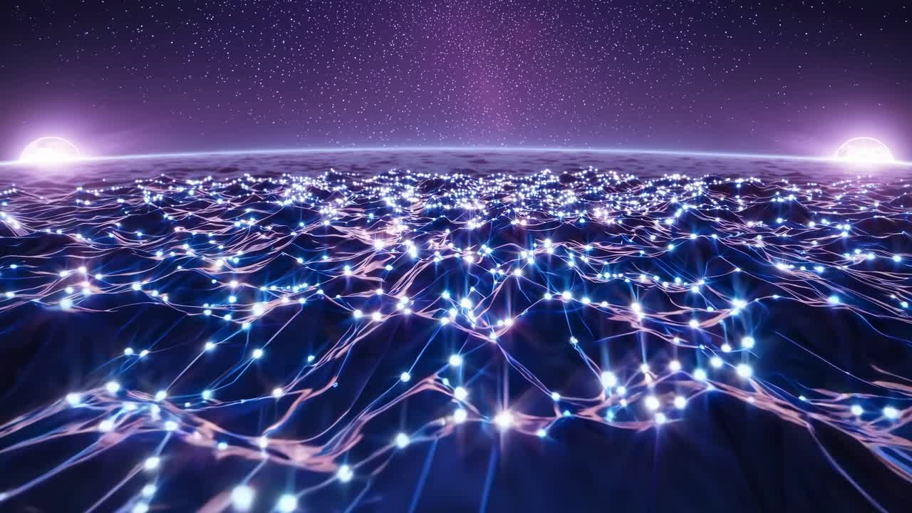 Abstract Digital Network Landscape