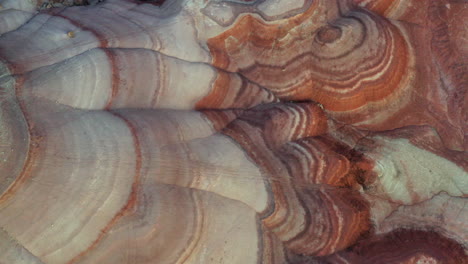 drone aerial view footage of colourful rock formations at mars desert research station in utah, united states