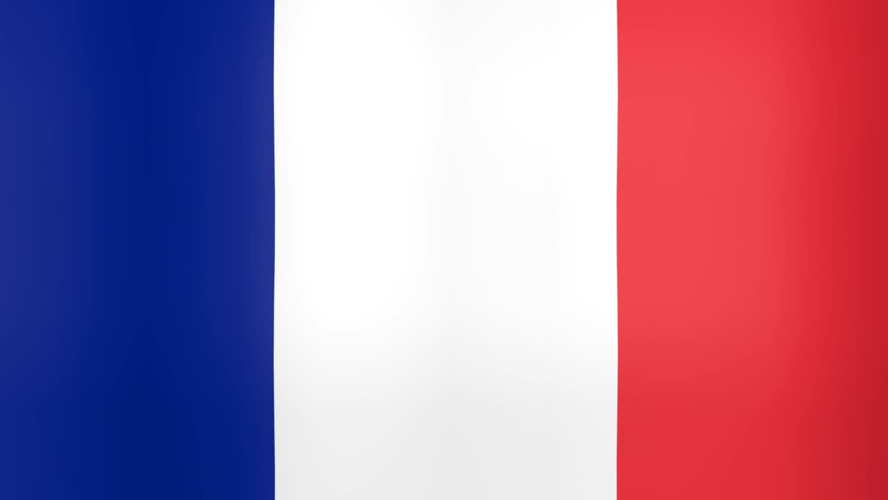 Bandera de Francia ondeando en un fondo en bucle