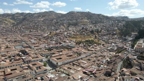 peru, cusco from the above, stunning view of the inca city