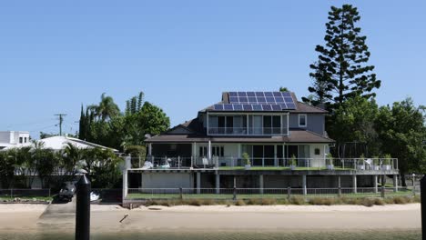 a house with solar panels over time