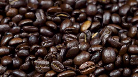 close up of coffee beans truck shot