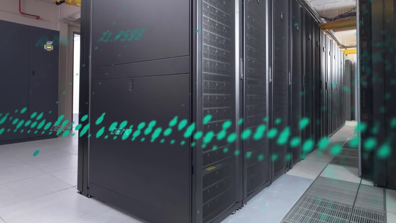 Animation of data processing over computer servers