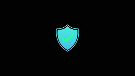 blue shield icon black background checkmark security and protection safety and assurance ideal for
