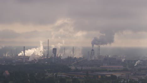 manufacture of fertilizers. drone aerial view. lithuania