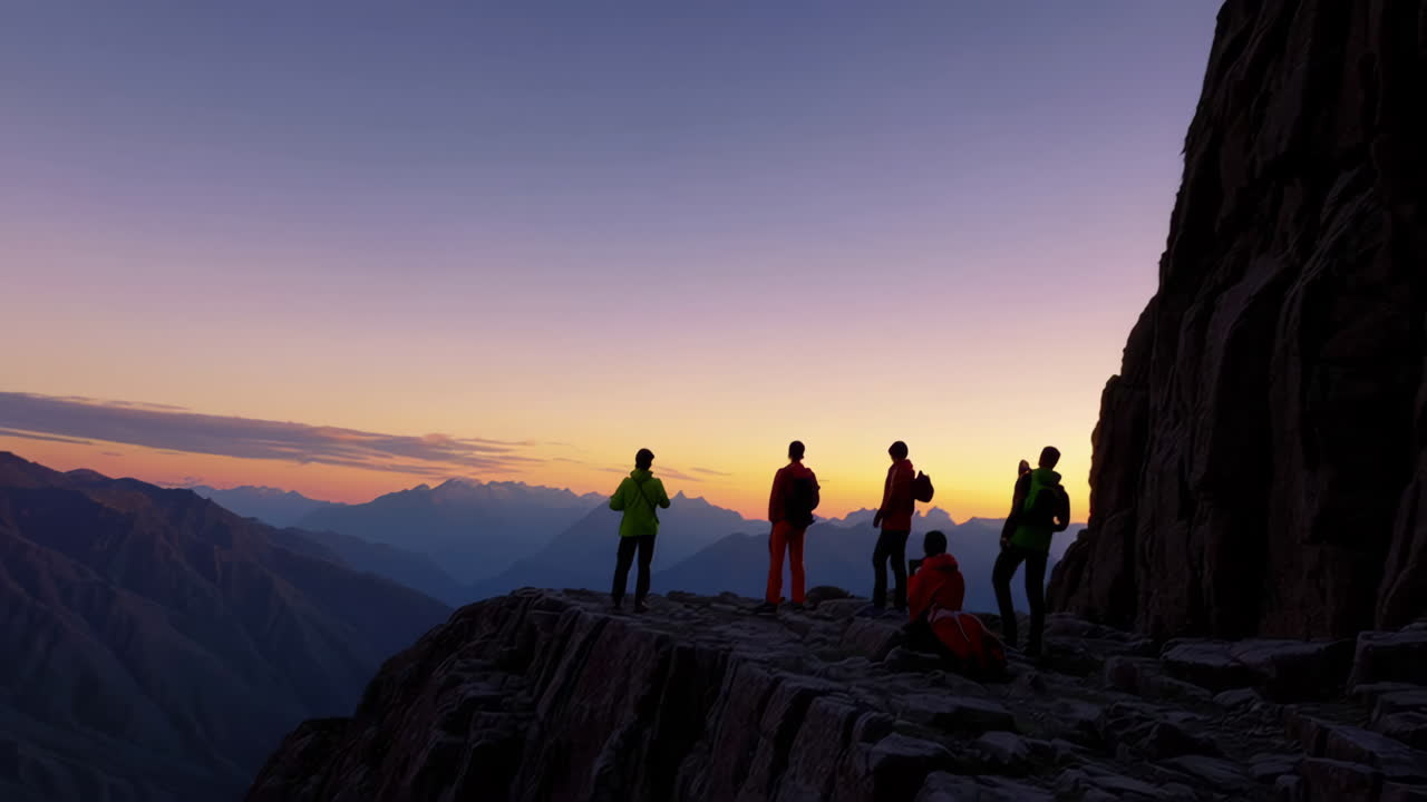 Sunrise Mountain Viewpoint with Hikers