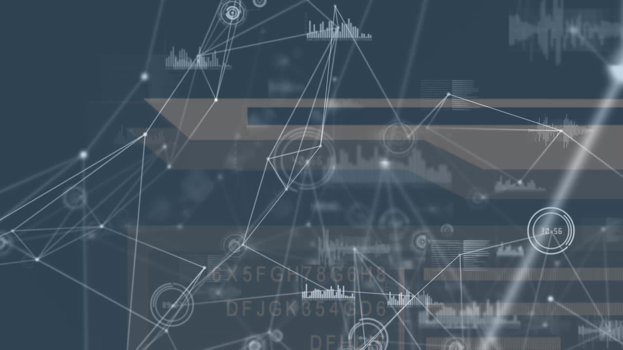 데이터 프로세싱을 통한 연결 네트워크의 애니메이션