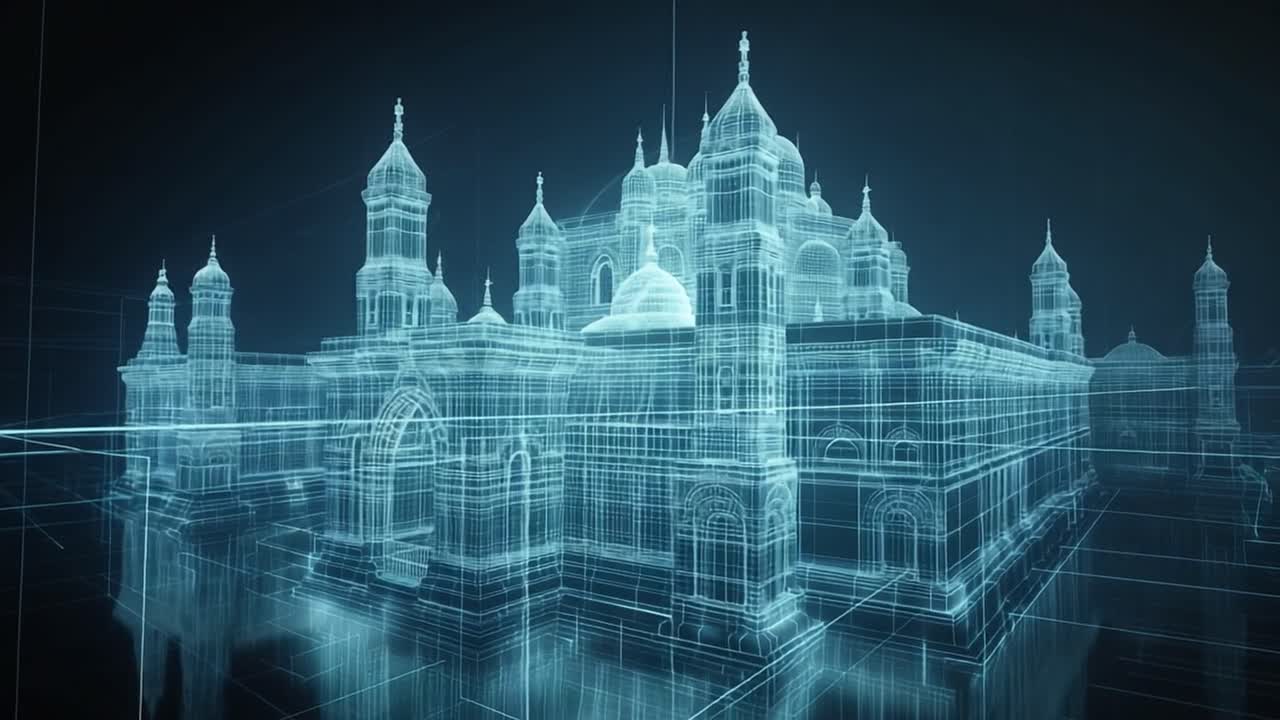 Wireframe Architecture Visualization