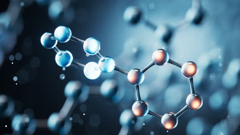 transparent molecules background, 3d rendering.