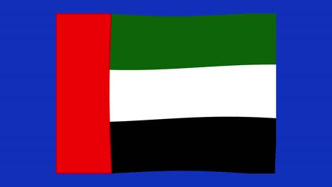loop animation of the flag of united arab emirates waving