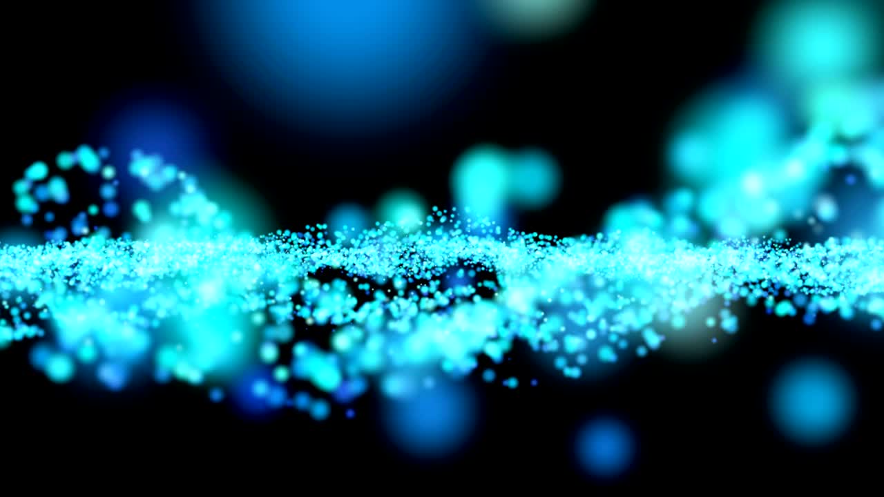 Digital Abstract Wave Particles Form