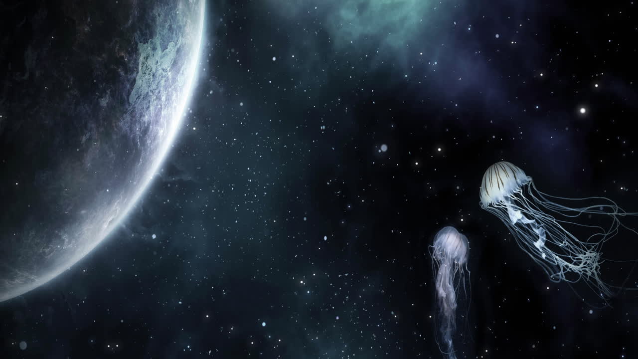 Video of universe or dream like flyby