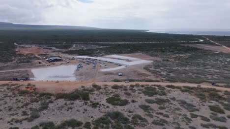 Drone-shot-showing-Building-area-of-Pedernales-during-sunny-day---president-Abinader-build-Iberostar-and-Hyatt-hotels-for-future