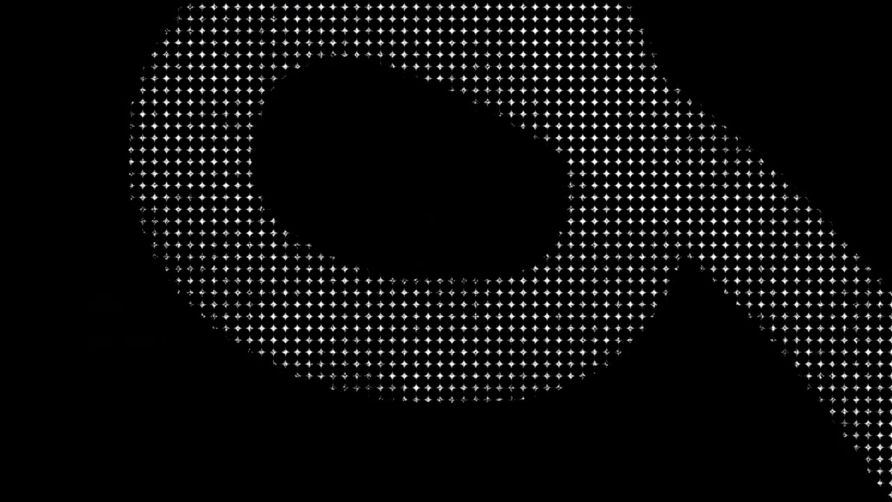 Abstract Geometric Dot Patterns Moving and Transforming on Black Background