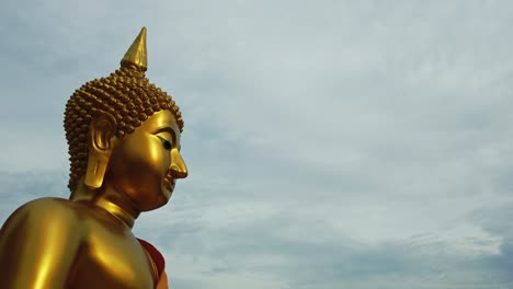 buddha statue on the left side of the frame