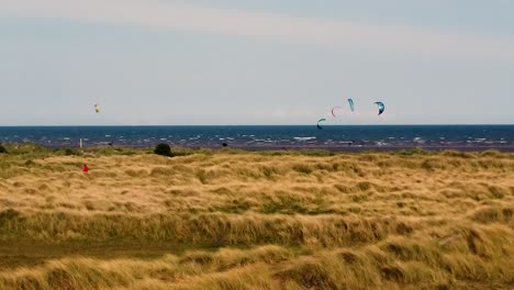 Dollymount-Strand-Clontarf-Dublin-Fliegende-Drachen