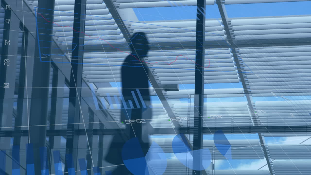 사무실에서 다양한 사업가들에 대한 금융 데이터 처리의 활성화