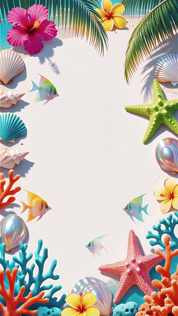 Tropical Summer Background Animation 4K