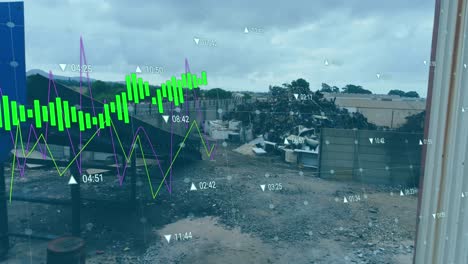 Animation-of-financial-data-processing-over-landfill-site