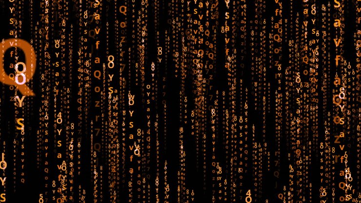 AI appearance inside digital cyberspace dynamic background