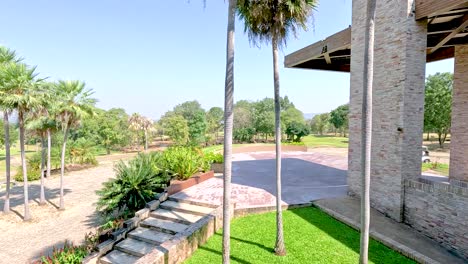 palmeras y vegetación exuberante en un campo de golf