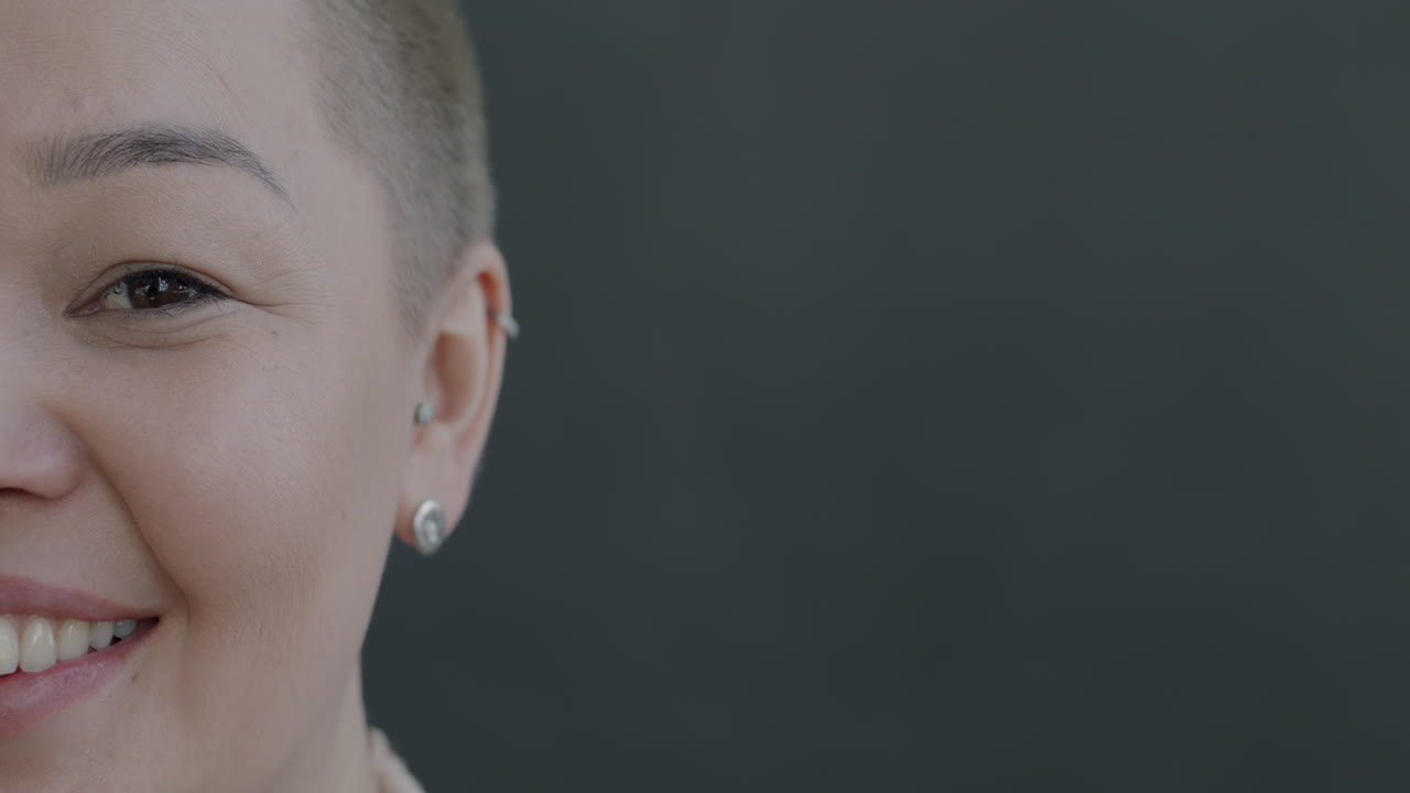 Smiling Woman's Close-up Portrait