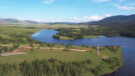 aerial view of zlatibor mountain serbia