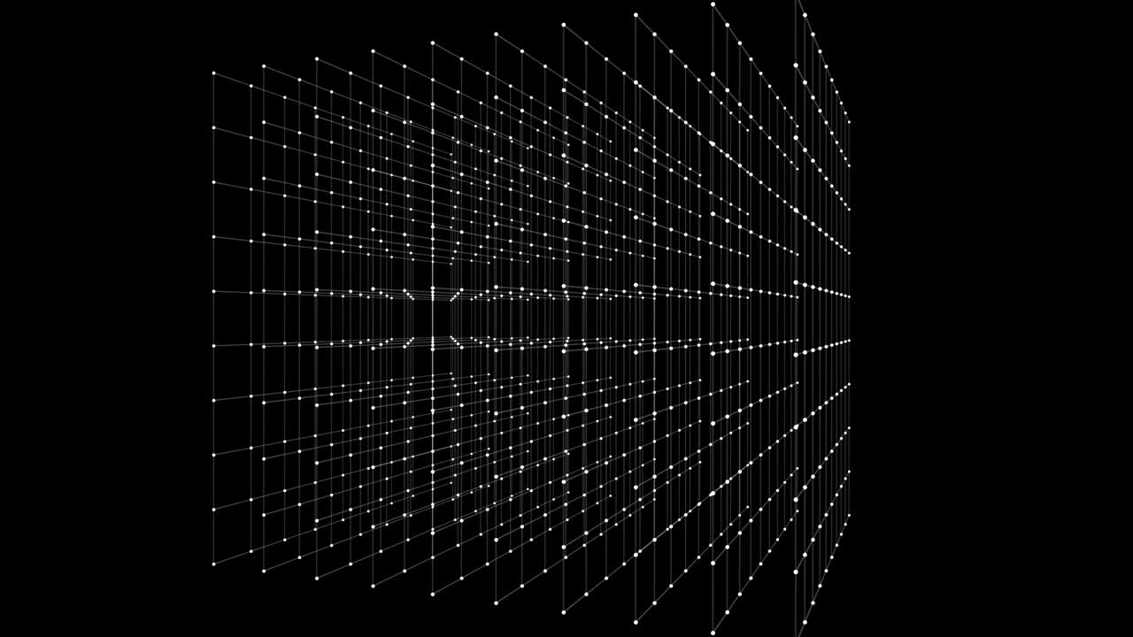 스피닝 포인트의 큰 큐브 상자. 시엄리스 루프 애니메이션