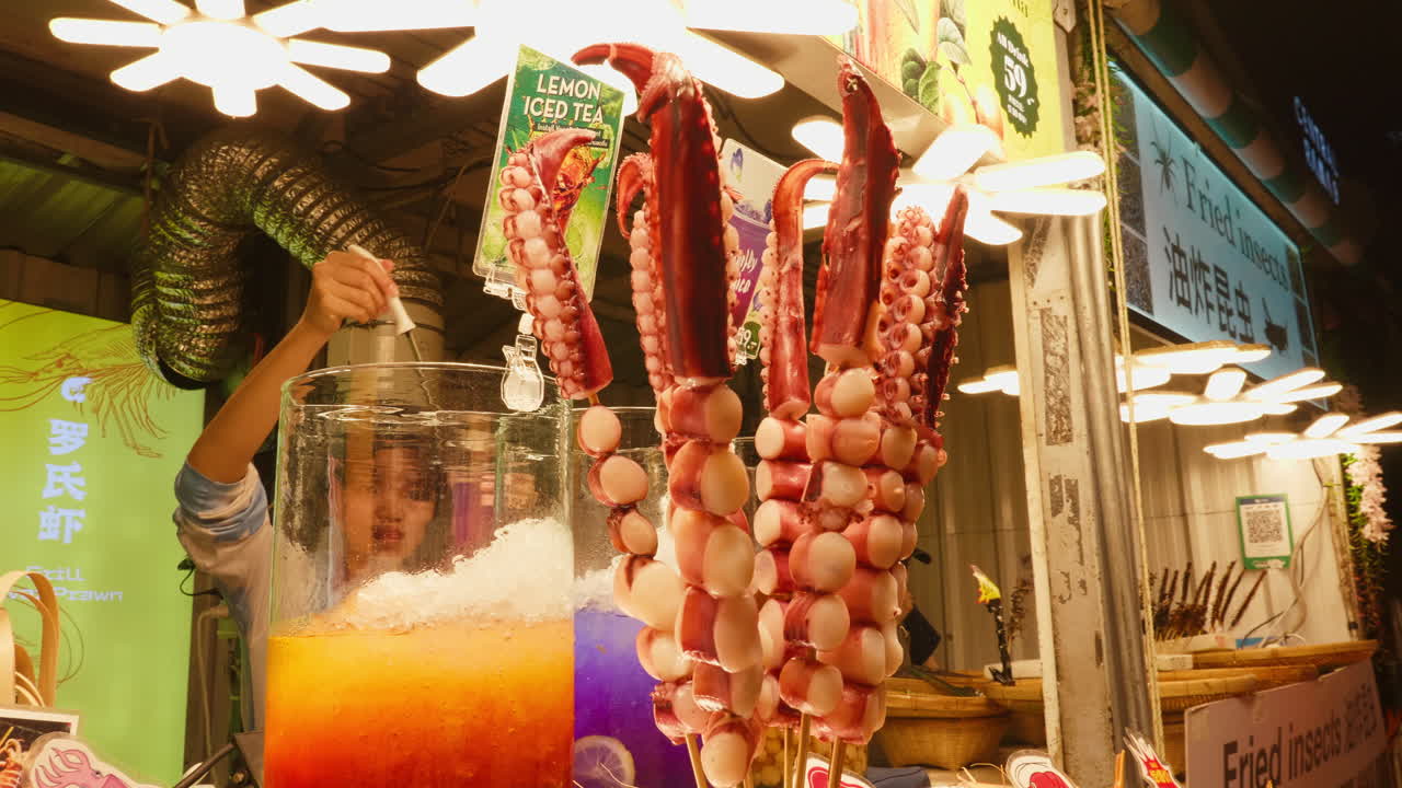 Grilled Octopus at a Night Market