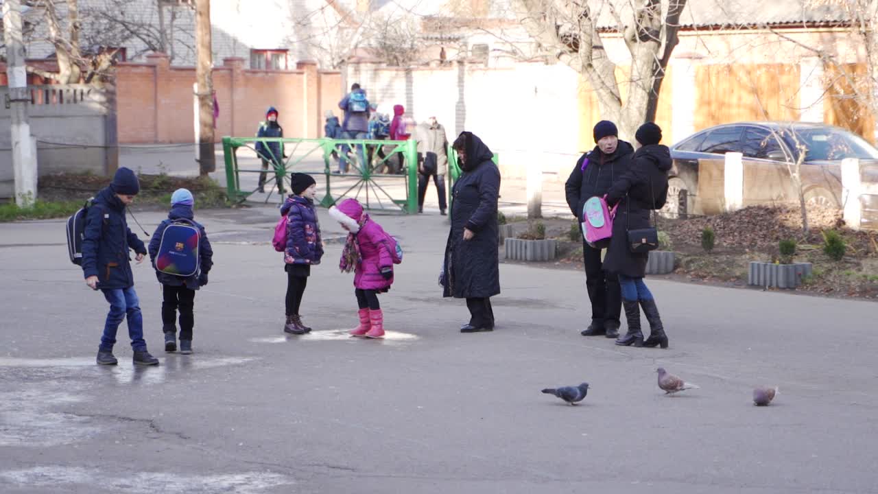 School children and parents