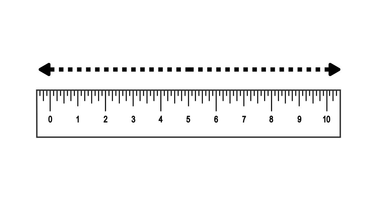 Ruler with measurement line