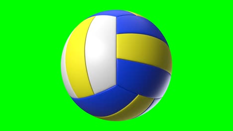 pelota de voleibol aislada en el fondo de la llave de croma verde.